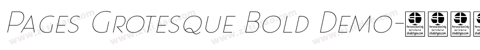 Pages Grotesque Bold Demo字体转换